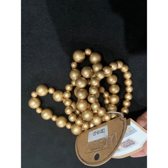 Gold statement bracelet chunky bead wide cuff  bold acrylic boho chunky layered - Picture 7 of 8